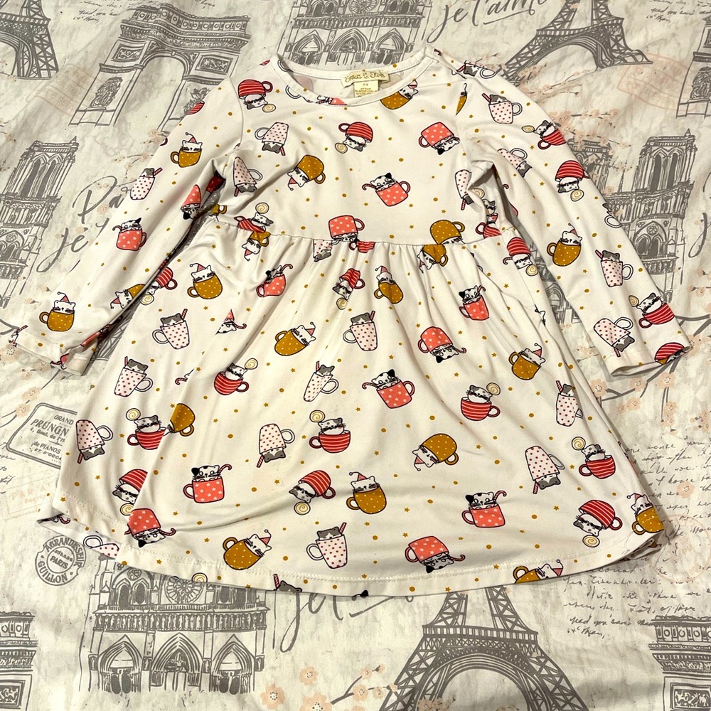 ⭐️ 6/$20. ⭐️ Emma & Elsa cat teacup dress 4T